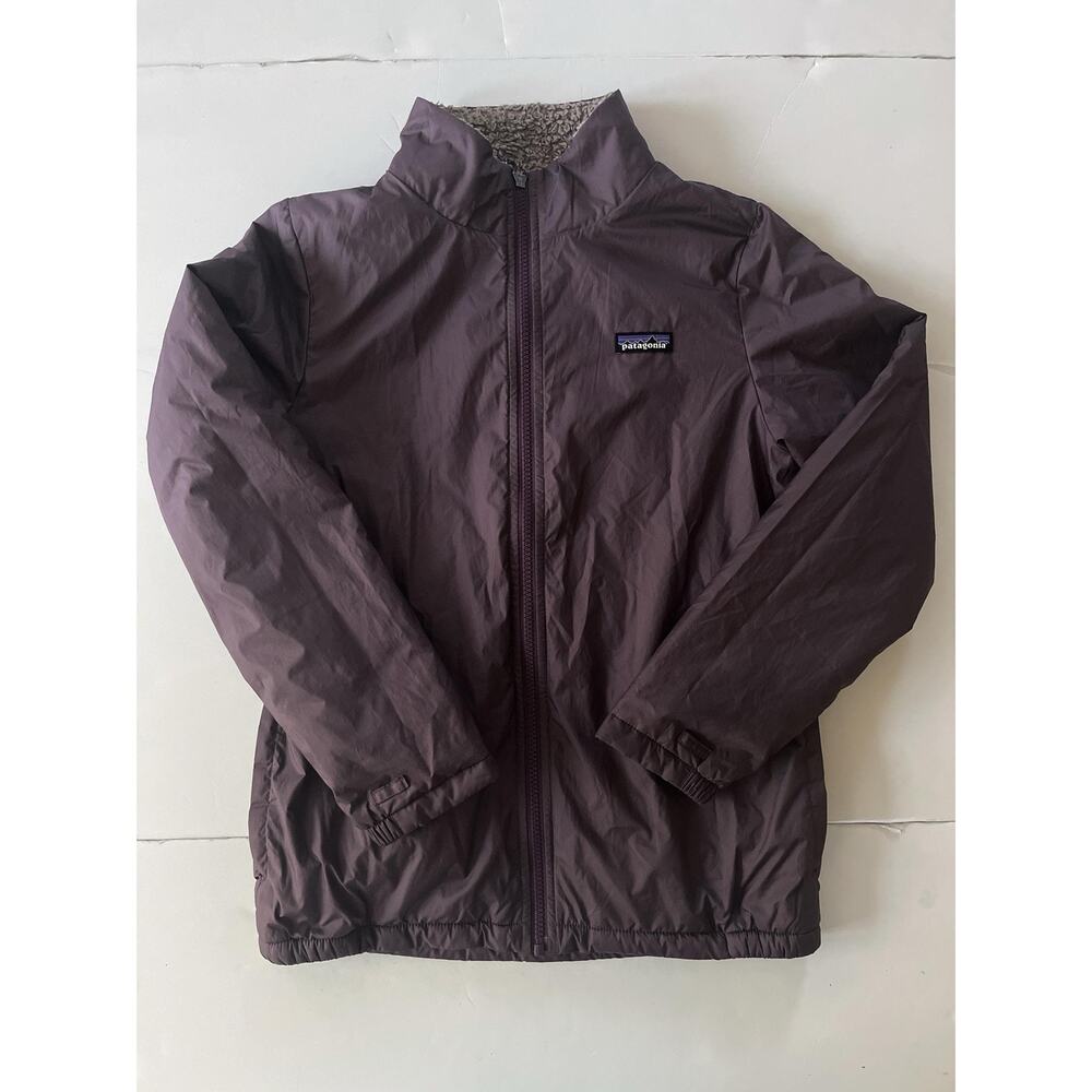 Patagonia Jacket Women S Purple Insulated Full Zip Fleece Lined Reversible